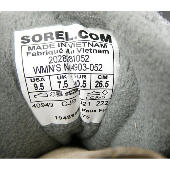 Sorel Women's Kinetic Breakthru Caribou Waterproof Insulated Boots 9.5 Quarry/Se - Picture 13 of 16